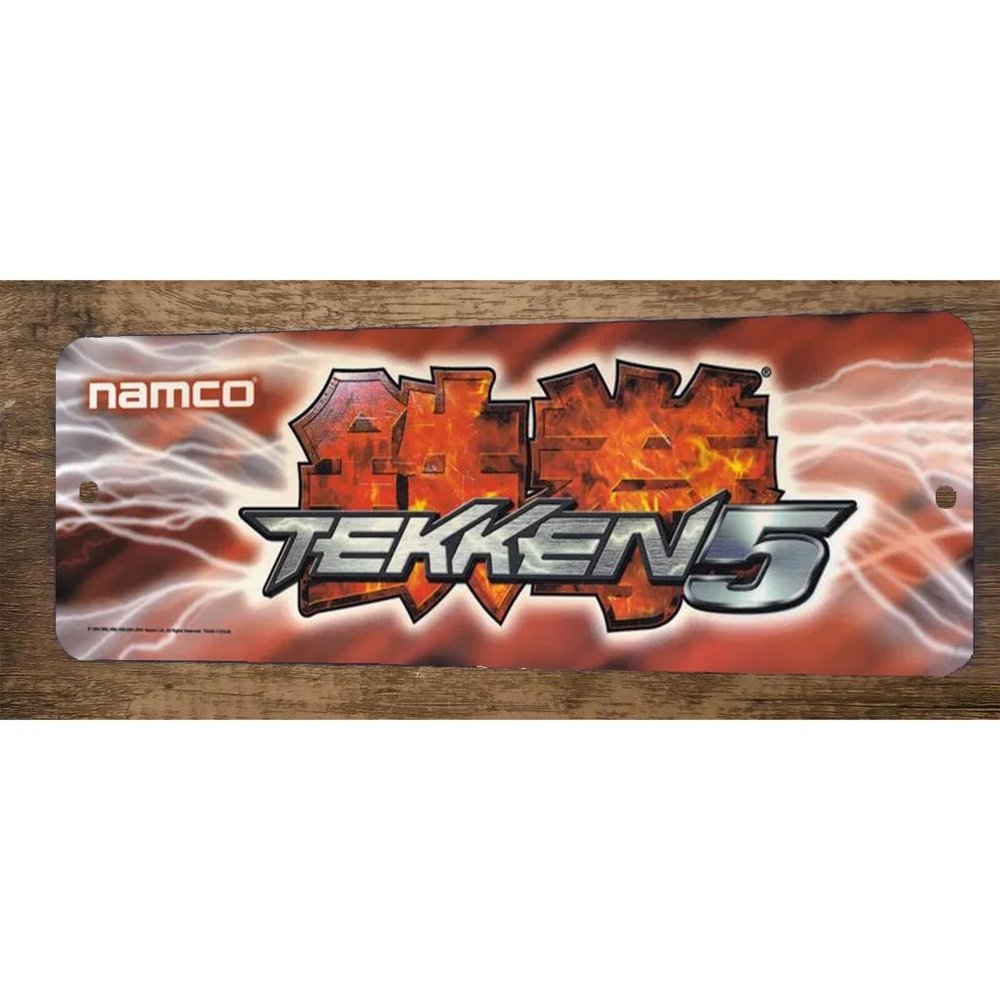 Tekken 5 Arcade 4x12 Metal Wallโ Video Game Marquee Banner Sign